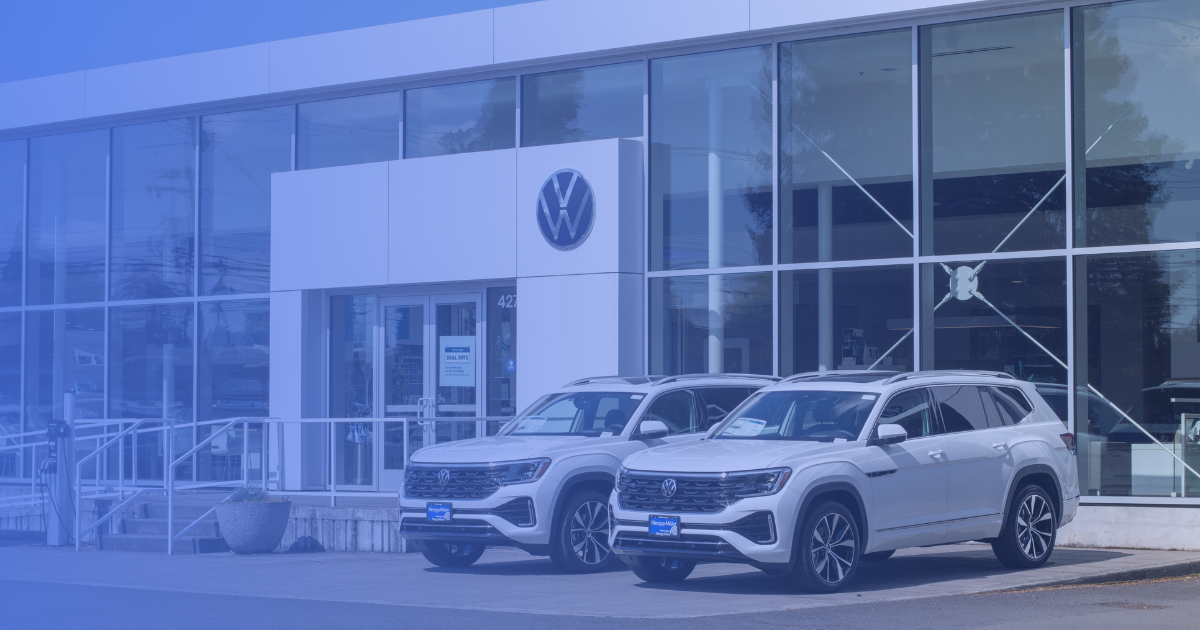 Volkswagen Dealership with Purple Gradient Overlay