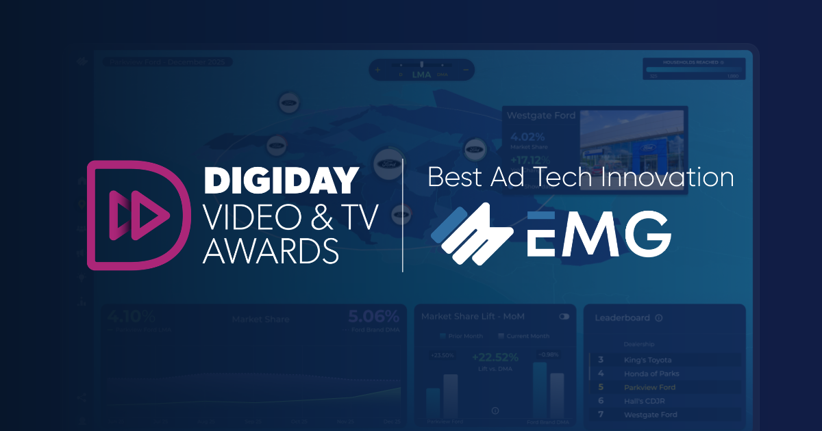 Maven streaming analytics platform image, with navy blue overlay and award badge.